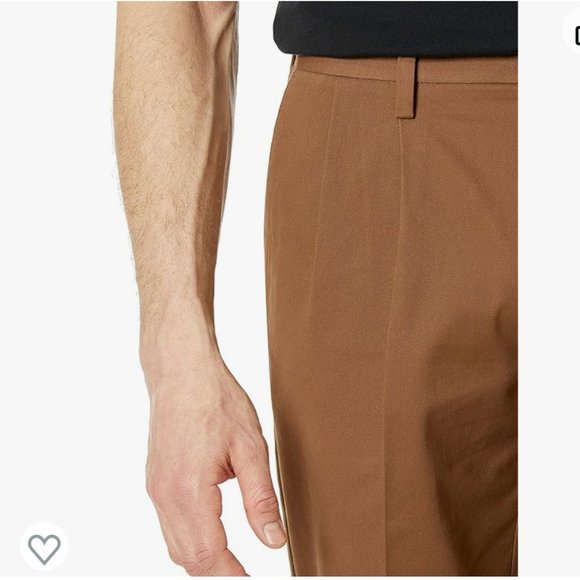 Amazon Essentials Men's Classic-Fit Wrinkle-Resistant Pleated Chino Pant 38Wx32L - Picture 9 of 11